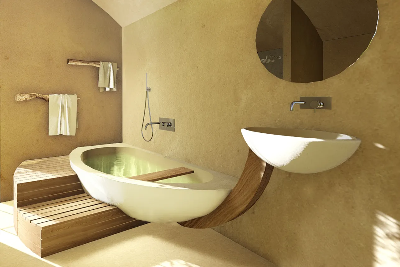 KOUPELNA Z PŘÍRODNÍCH MATERIÁLŮ